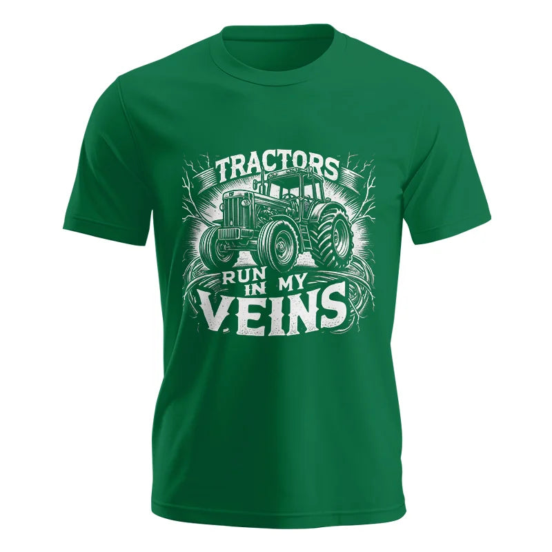 Tractors Run In My Veins - Unisex Jersey Short Sleeve Tee