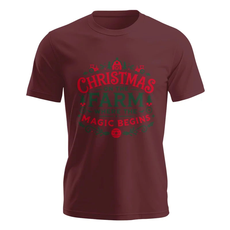 Christmas on the Farm Where the Magic Begins! 1 - Unisex Jersey Short Sleeve Tee