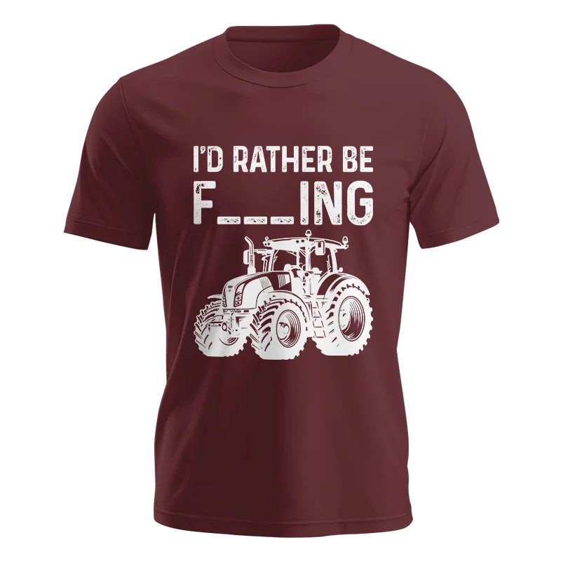 Funny I Would Rather Be Farming Tractor 2 - Unisex Jersey Short Sleeve Tee