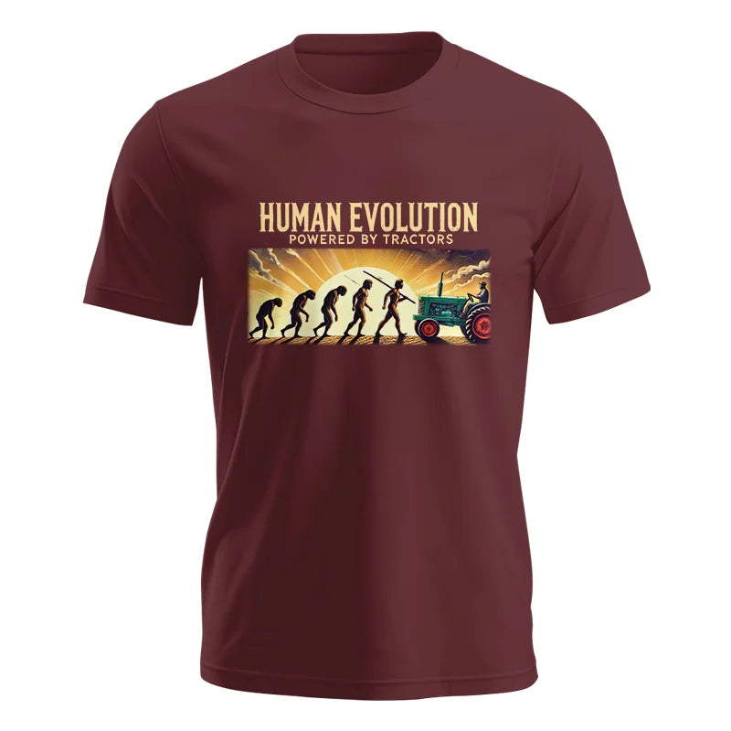 Image of Human Evolution Powered By Tractors - Unisex Jersey Short Sleeve Tee