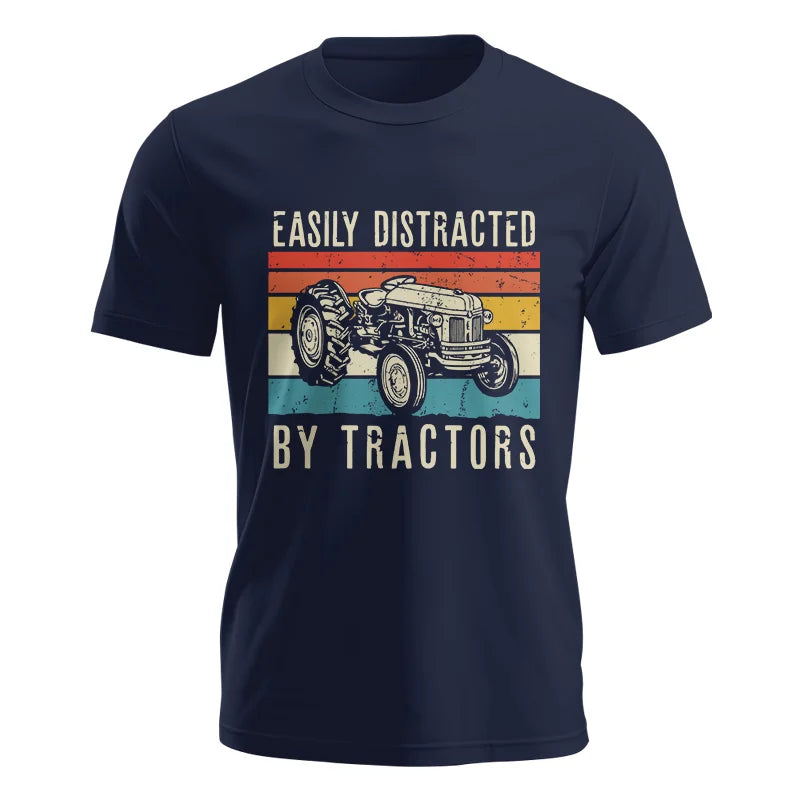 Easily Distracted By Tractors Vintage Design - Unisex Jersey Short Sleeve Tee