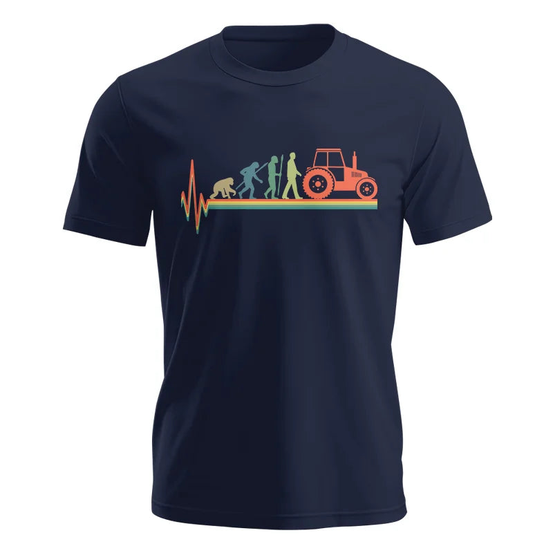 Heartbeat Evolution Farmer Tractor Agriculture Vintage - Unisex Jersey Short Sleeve Tee