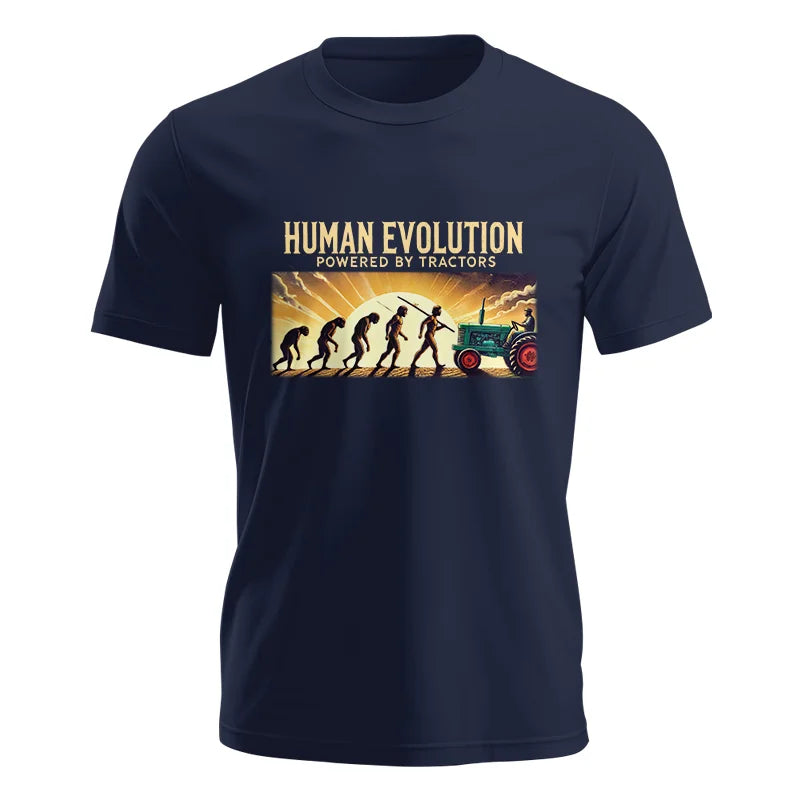 Image of Human Evolution Powered By Tractors - Unisex Jersey Short Sleeve Tee