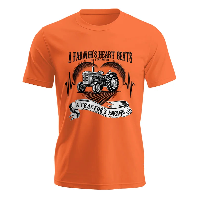 A Farmer’s Heart Beats A Tractor’s Engine - Unisex Jersey Short Sleeve Tee