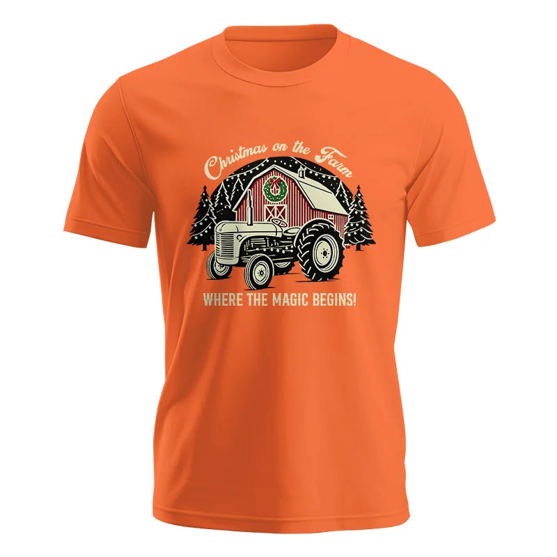 Image of Christmas on the Farm Where the Magic Begins! 3 - Unisex Jersey Short Sleeve Tee