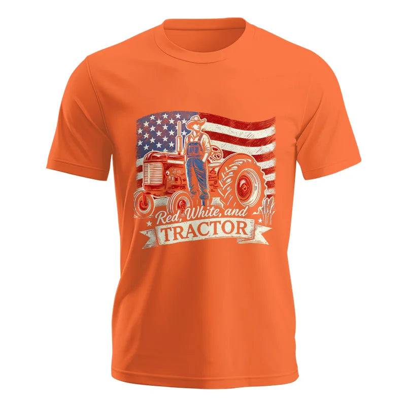 Red White And Tractor - Unisex Jersey Short Sleeve Tee