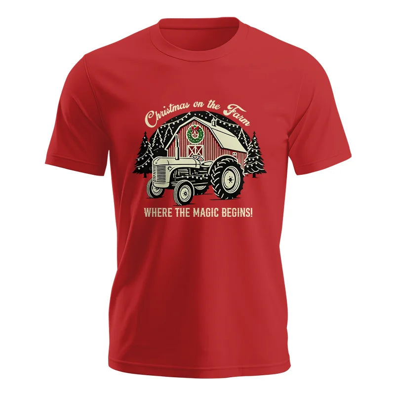 Image of Christmas on the Farm Where the Magic Begins! 3 - Unisex Jersey Short Sleeve Tee