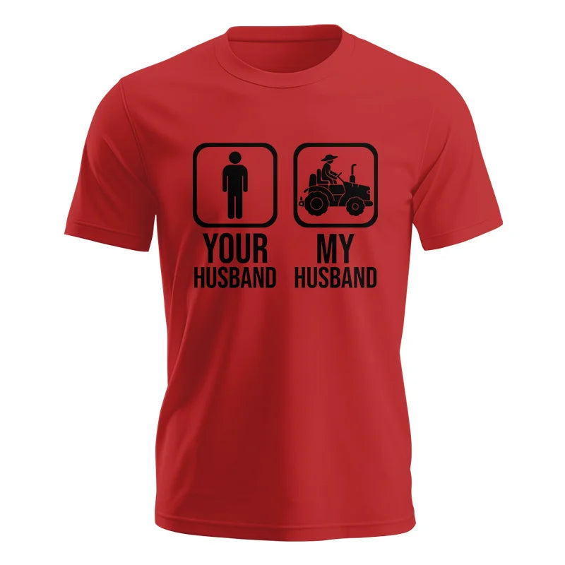 Image of My Husband Is Cooler Than Yours Funny Farm Tractor 2 - Unisex Jersey Short Sleeve Tee