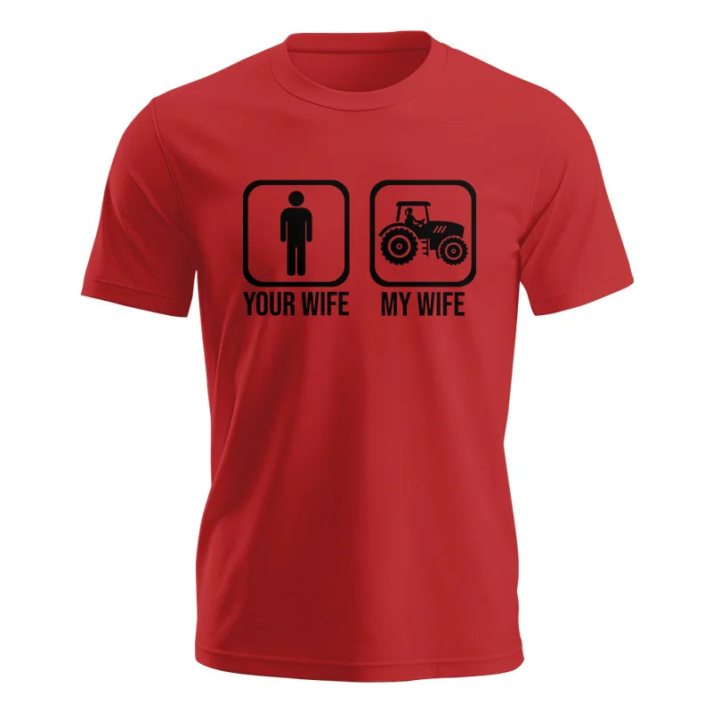 Image of My Wife Is Cooler Than Yours Funny Farm Tractor 2 - Unisex Jersey Short Sleeve Tee