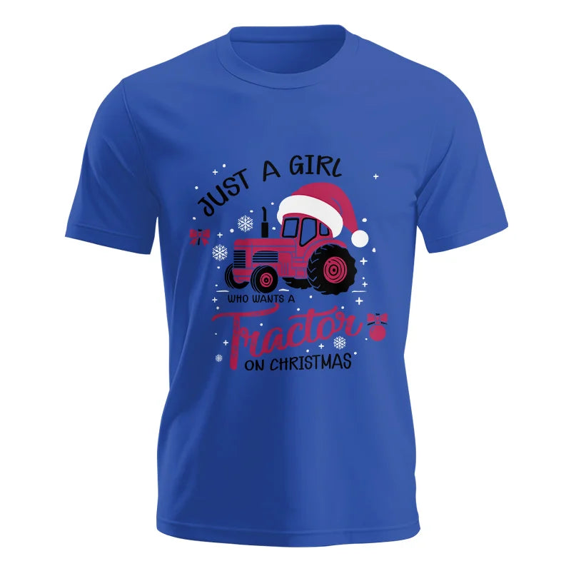 Image of Just A Girl Who Want A Tractor On Christmas - Unisex Jersey Short Sleeve Tee