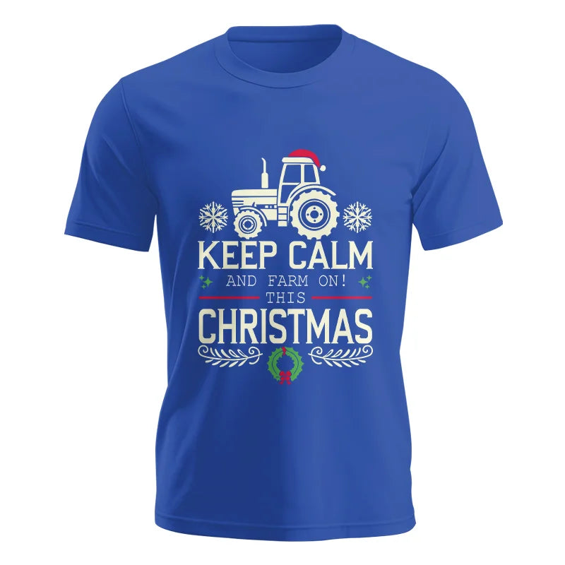 Image of Keep Calm And Farm On! This Christmas - Unisex Jersey Short Sleeve Tee