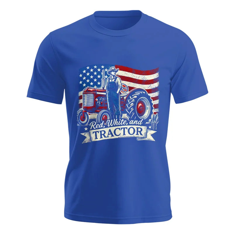 Red White And Tractor - Unisex Jersey Short Sleeve Tee