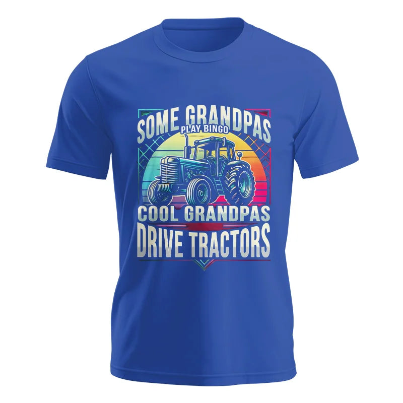 Image of Some Grandpas Play Bingo_Cool Grandpas Drive Tractors - Unisex Jersey Short Sleeve Tee