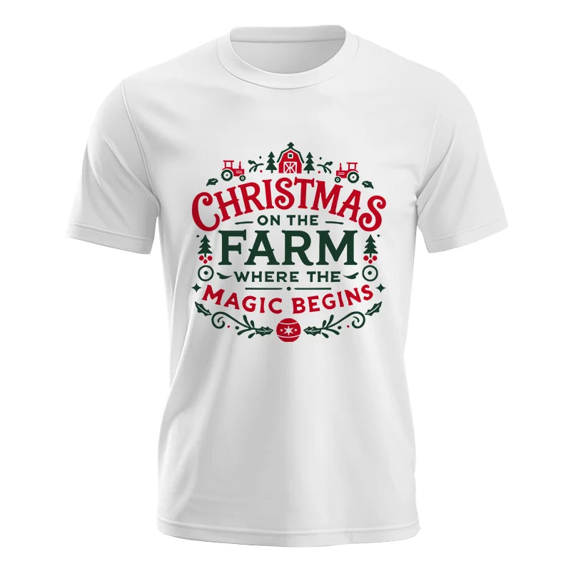 Image of Christmas on the Farm Where the Magic Begins! 1 - Unisex Jersey Short Sleeve Tee