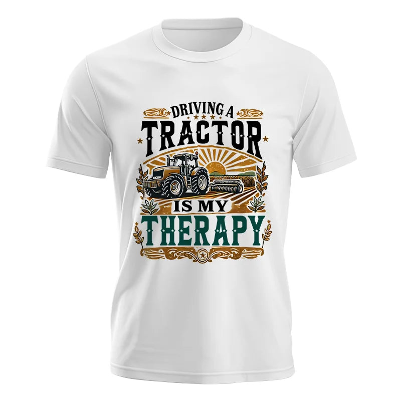 Image of Driving A Tractor Is My Therapy - Unisex Jersey Short Sleeve Tee