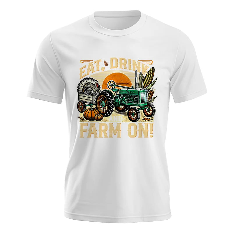 Image of Eat Drink and Farm On - Unisex Jersey Short Sleeve Tee