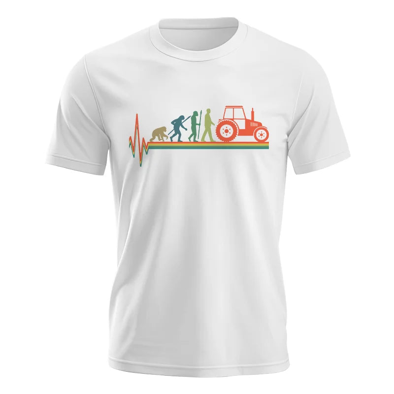 Heartbeat Evolution Farmer Tractor Agriculture Vintage - Unisex Jersey Short Sleeve Tee