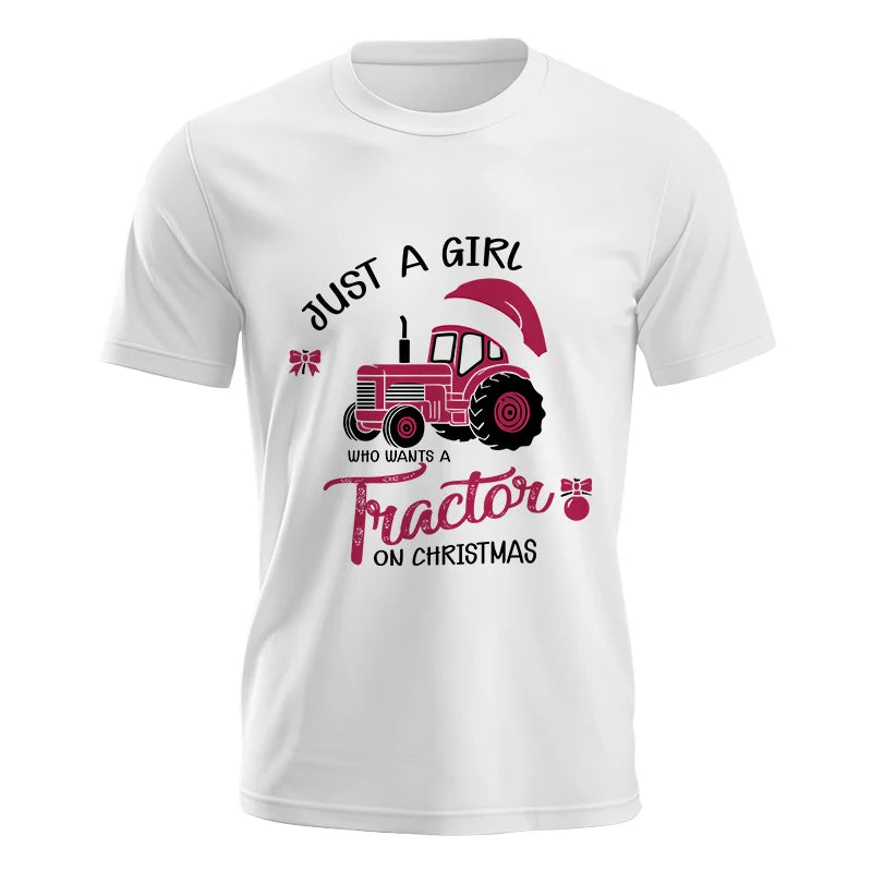 Just A Girl Who Want A Tractor On Christmas - Unisex Jersey Short Sleeve Tee