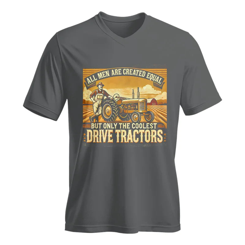 Image of All Men Equal But The Coolest Drive Tractors 1 - Unisex Jersey Short Sleeve V-Neck Tee