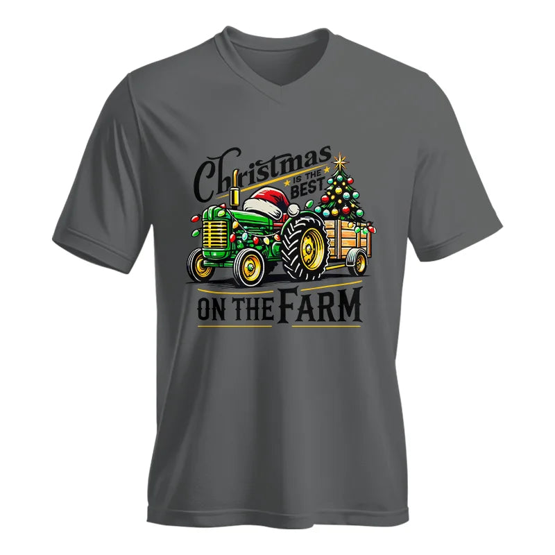 Christmas Is The Best On The Farm 3 - Unisex Jersey Short Sleeve V-Neck Tee