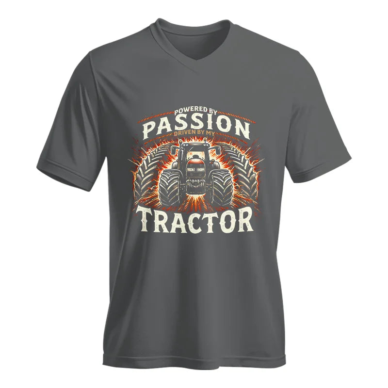 Image of Driven By My Tractor - Unisex Jersey Short Sleeve V-Neck Tee