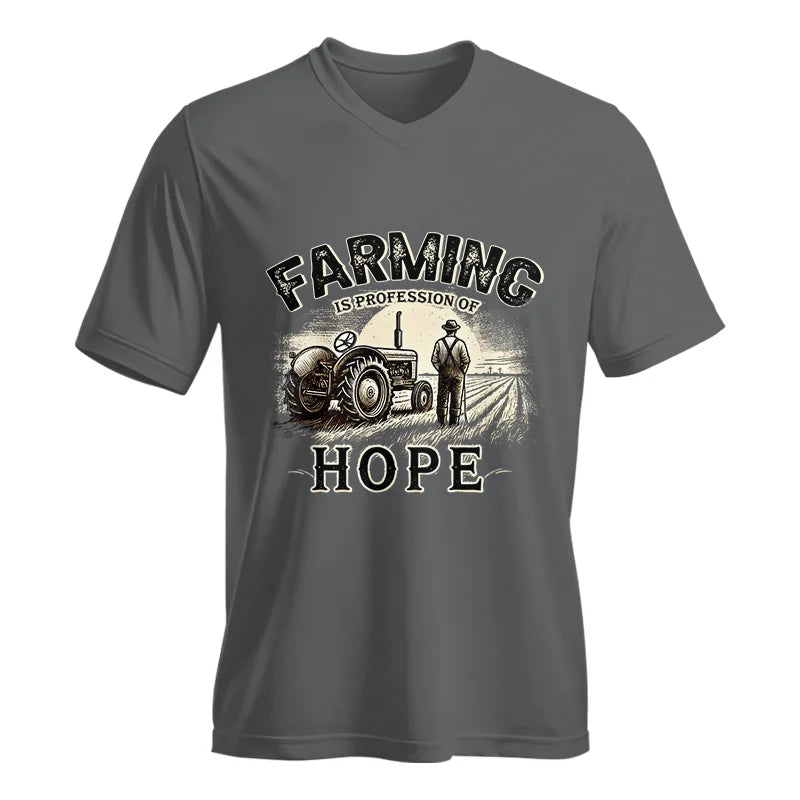 Image of Farming Is A Profession Of Hope 2 - Unisex Jersey Short Sleeve V-Neck Tee