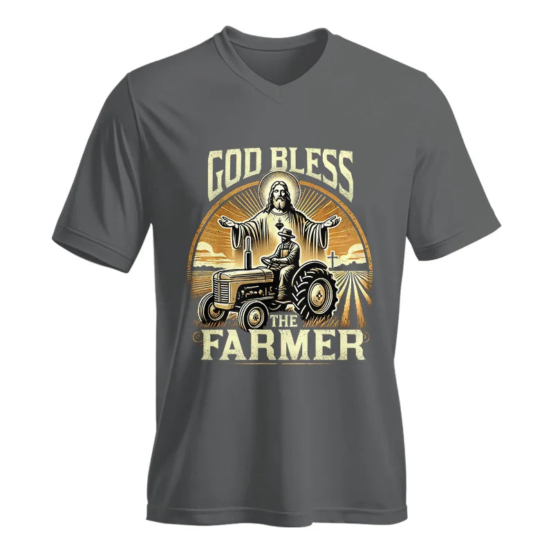 God Bless The Farmer 1 - Unisex Jersey Short Sleeve V-Neck Tee