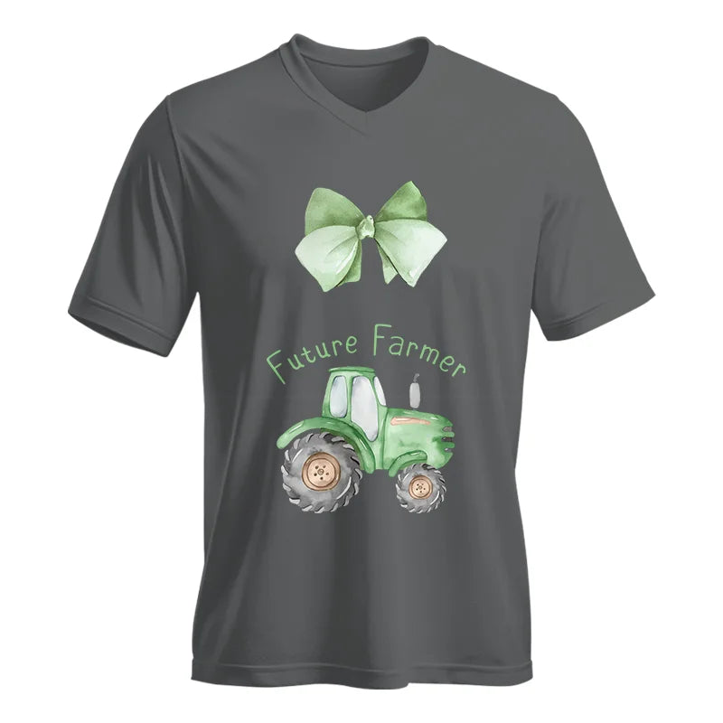 Green Future Farmer - Unisex Jersey Short Sleeve V-Neck Tee