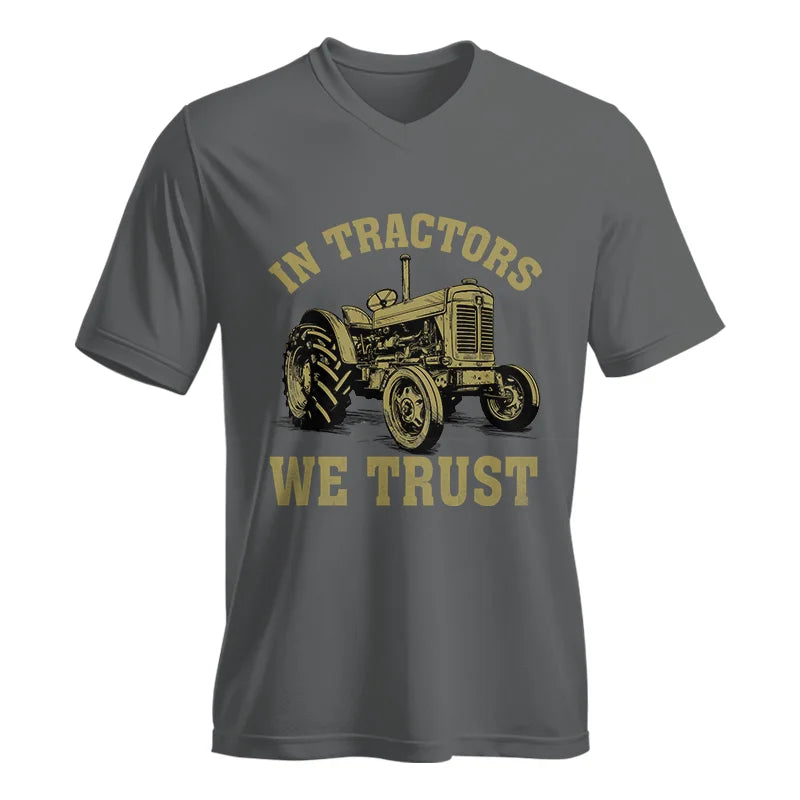 In Tractors We Trust - Unisex Jersey Short Sleeve V-Neck Tee