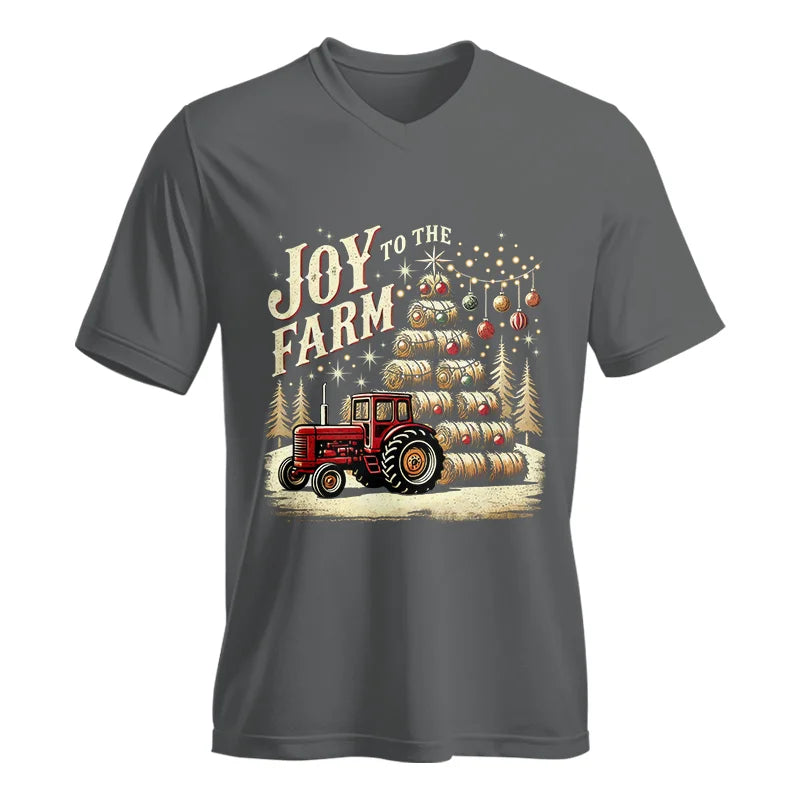 Image of Joy To The Farm - Unisex Jersey Short Sleeve V-Neck Tee