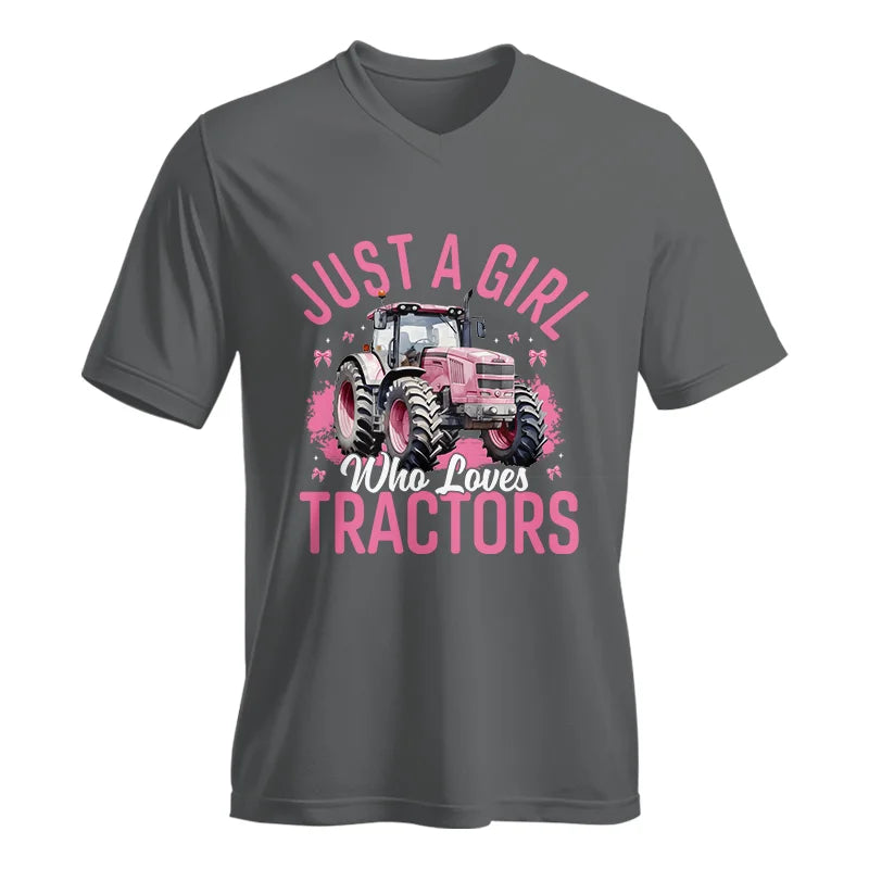 Just A Girl Who Loves Tractors 2 - Unisex Jersey Short Sleeve V-Neck Tee