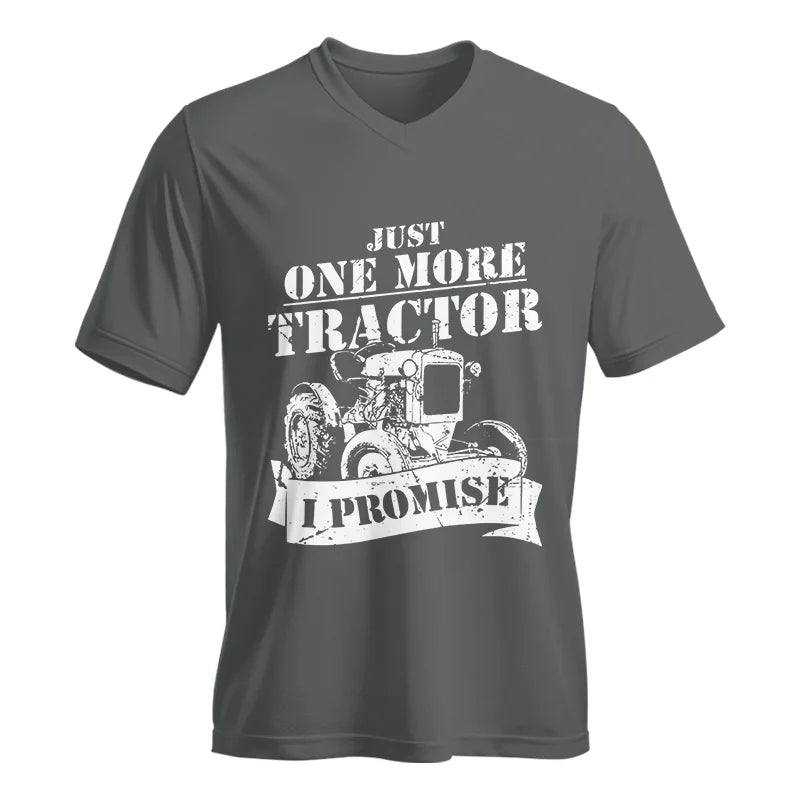 Image of Just One More Tractor I Promise Farmers Farming Farm - Unisex Jersey Short Sleeve V-Neck Tee