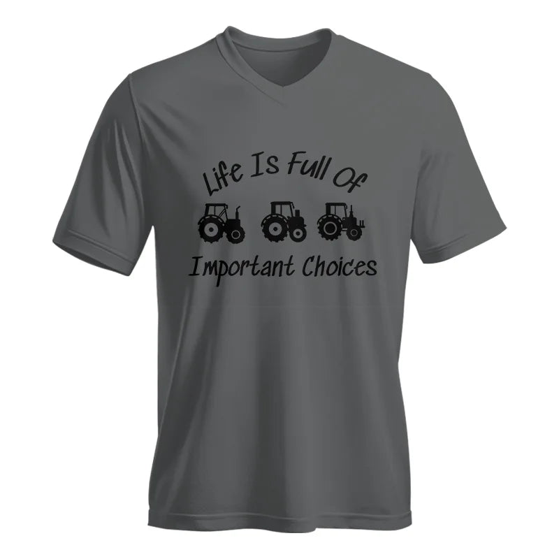 Image of Life Is Full Of Important Choices 15 - Unisex Jersey Short Sleeve V-Neck Tee