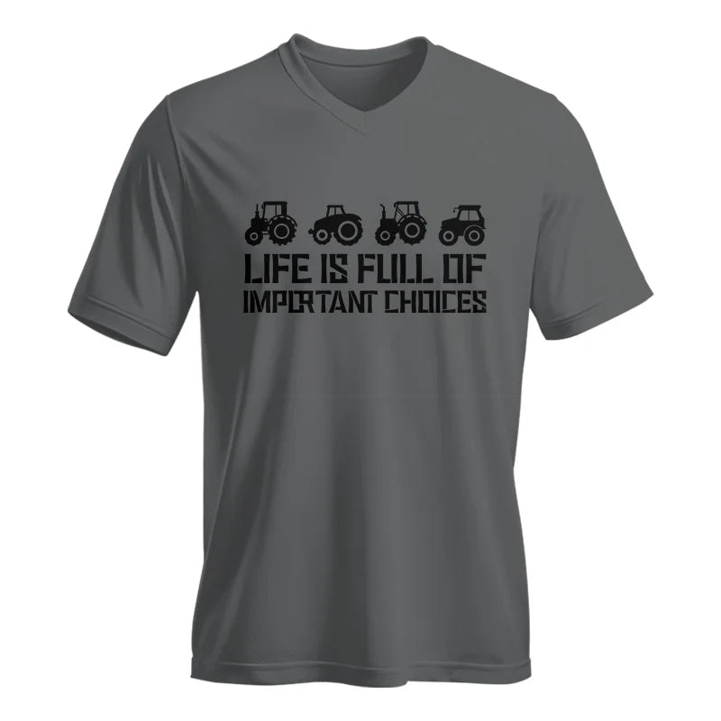 Image of Life Is Full Of Important Choices 20 - Unisex Jersey Short Sleeve V-Neck Tee