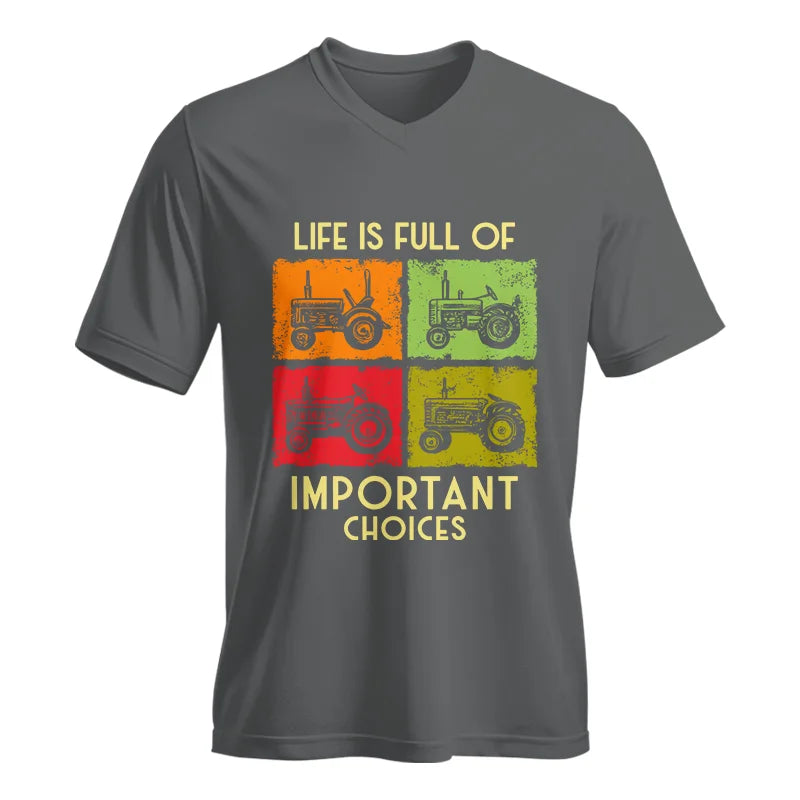 Life Is Full Of Important Choices 33 - Unisex Jersey Short Sleeve V-Neck Tee