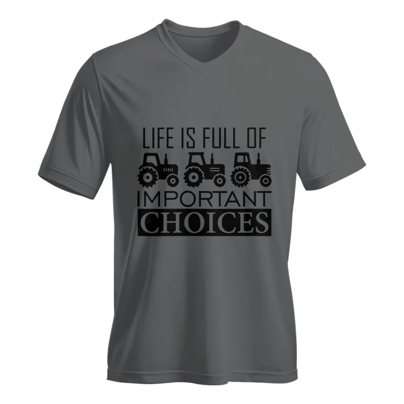 Image of Life Is Full Of Important Choices 35 - Unisex Jersey Short Sleeve V-Neck Tee