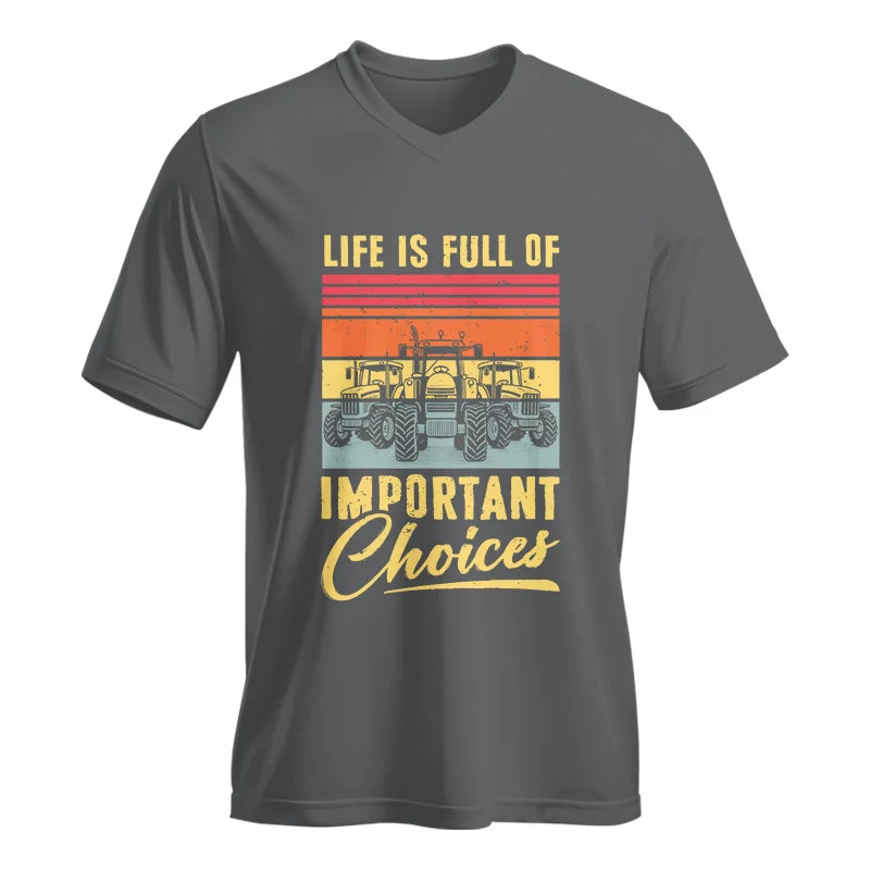 Image of Life Is Full Of Important Choices 39 - Unisex Jersey Short Sleeve V-Neck Tee