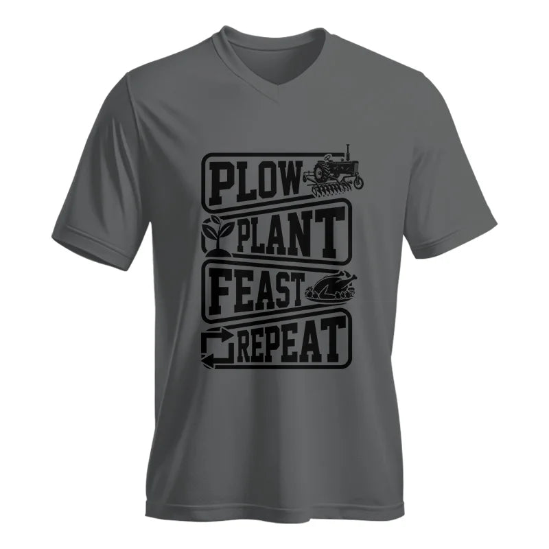 Plow Plant Feast Repeat 1 - Unisex Jersey Short Sleeve V-Neck Tee