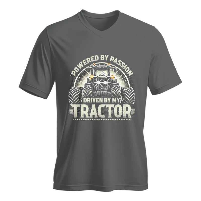 Powered By Passion Driven By My Tractor 6 - Unisex Jersey Short Sleeve V-Neck Tee