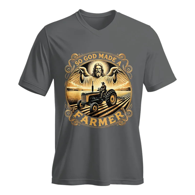 So God Made A Farmer 1 - Unisex Jersey Short Sleeve V-Neck Tee