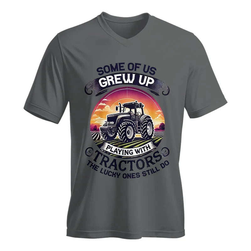 Some Of Us Grew Up Playing With Tractors 4 - Unisex Jersey Short Sleeve V-Neck Tee