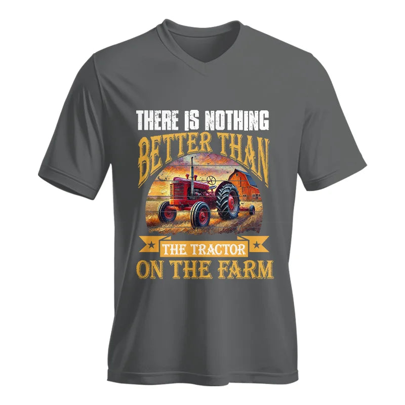 Image of There Is Nothing Better Than Tractor On The Farm 2 - Unisex Jersey Short Sleeve V-Neck Tee