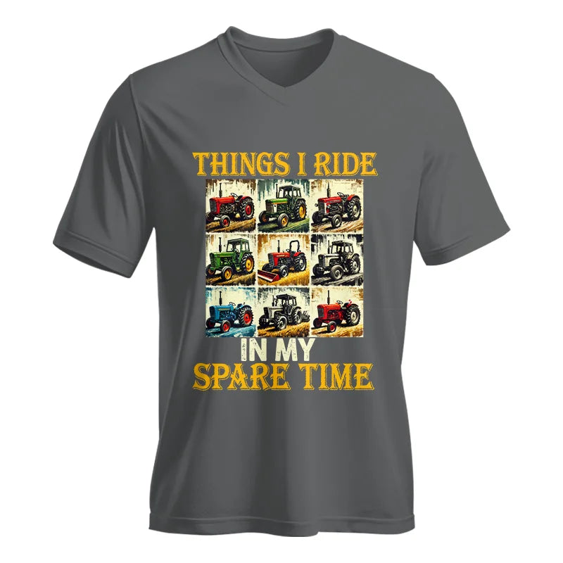 Things I Ride In My Spare Time 2 - Unisex Jersey Short Sleeve V-Neck Tee