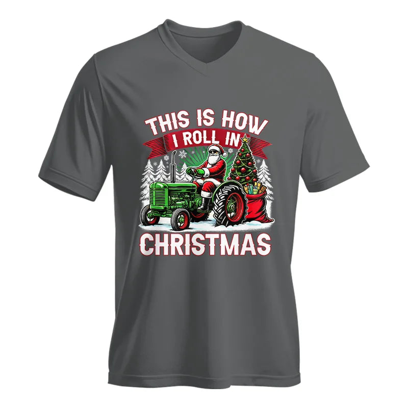 Image of This Is How I Roll In Christmas - Unisex Jersey Short Sleeve V-Neck Tee