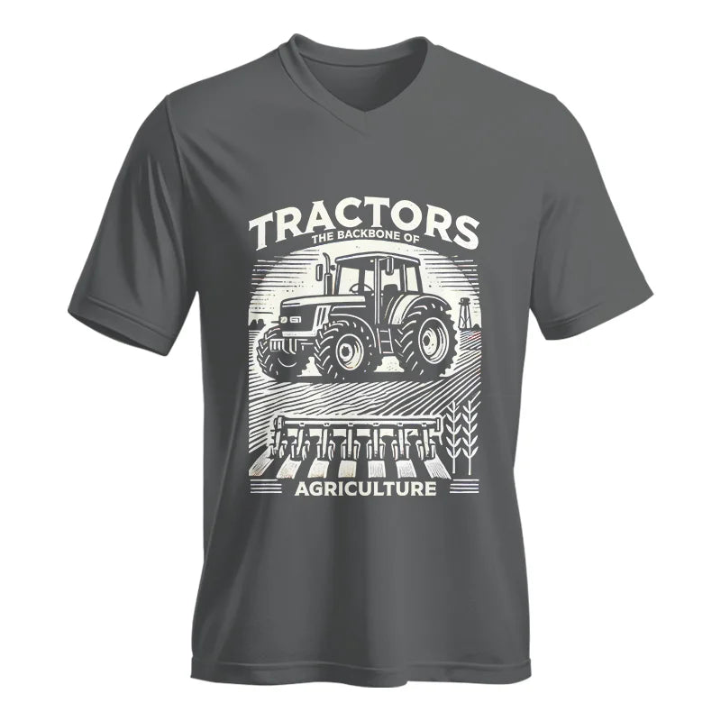 Tractors The Backbone Of Agriculture - Unisex Jersey Short Sleeve V-Neck Tee