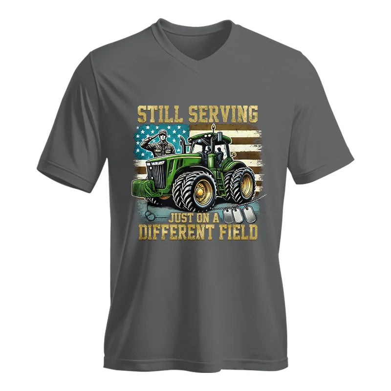 Veteran Farmer Still Serving 3 - Unisex Jersey Short Sleeve V-Neck Tee