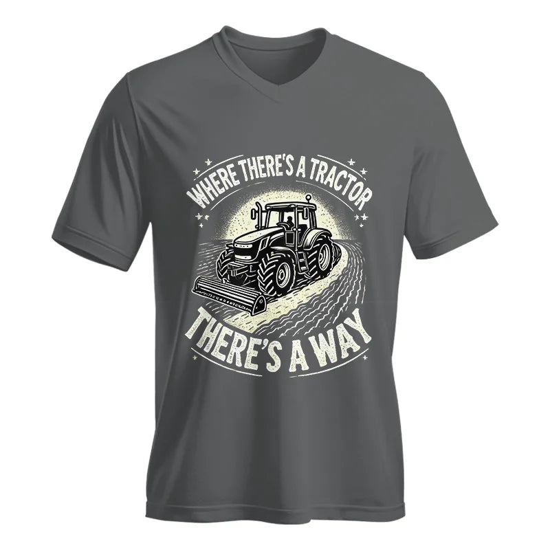 Where There's A Tractor There's A Way 1 - Unisex Jersey Short Sleeve V-Neck Tee