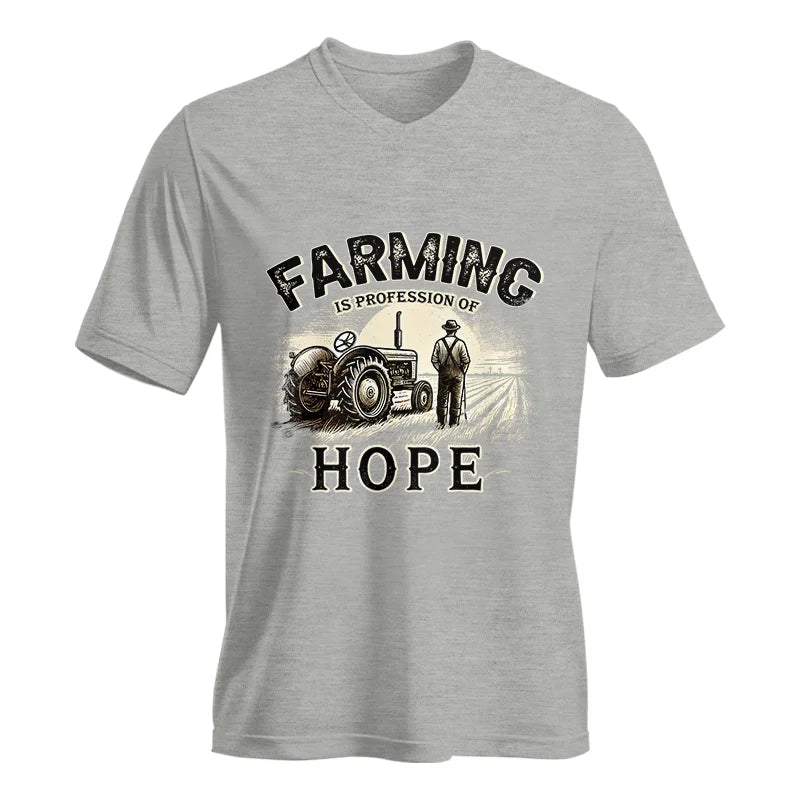 Farming Is A Profession Of Hope 2 - Unisex Jersey Short Sleeve V-Neck Tee