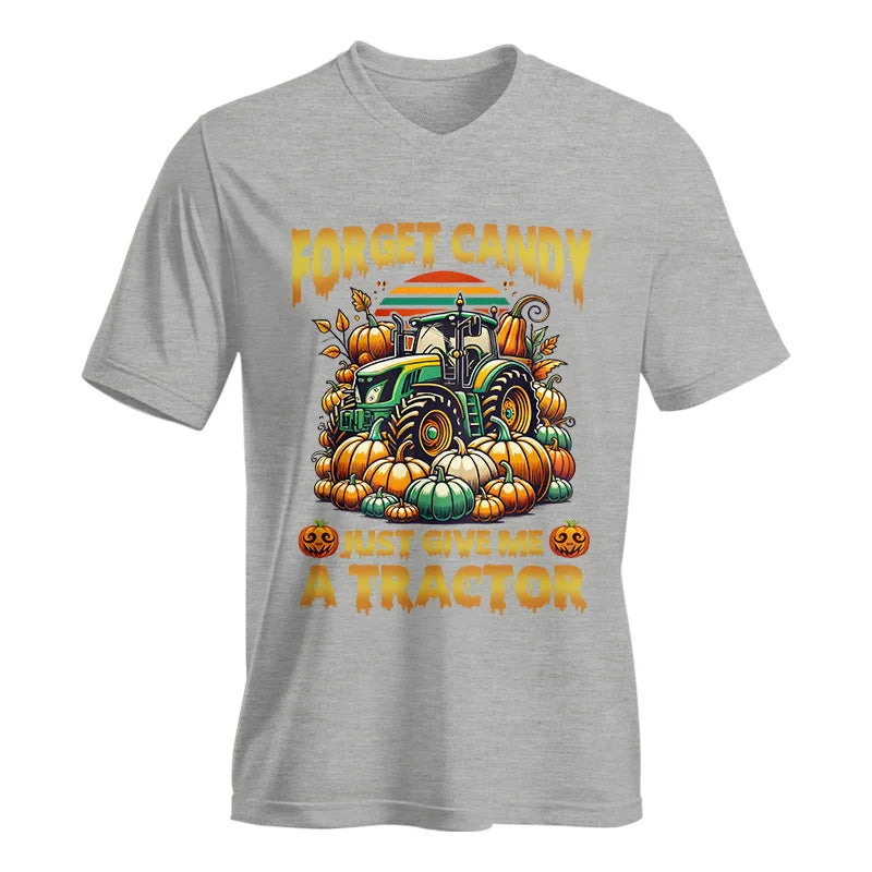 Image of Forget Candy Just Give Me A Tractor - Unisex Jersey Short Sleeve V-Neck Tee