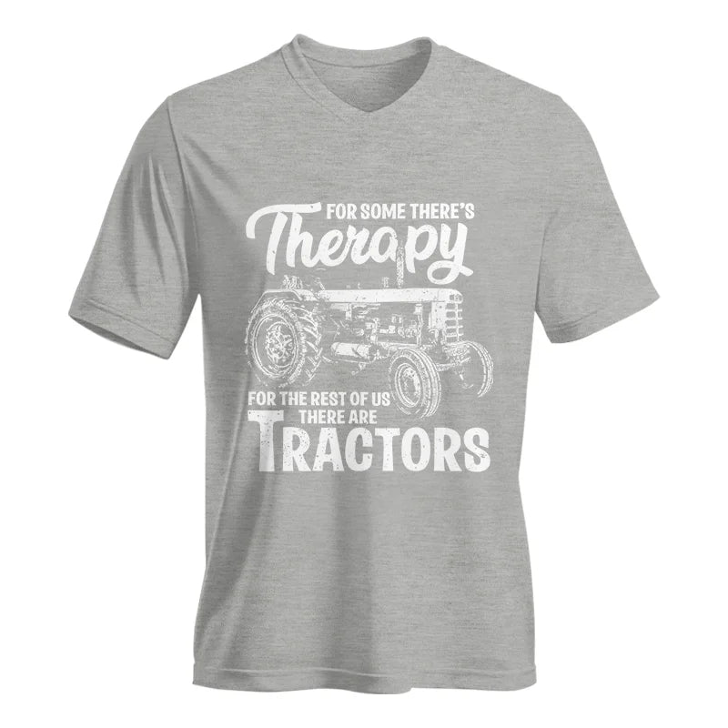 Funny Farmer Therapy Vintage Tractor Lover - Unisex Jersey Short Sleeve V-Neck Tee